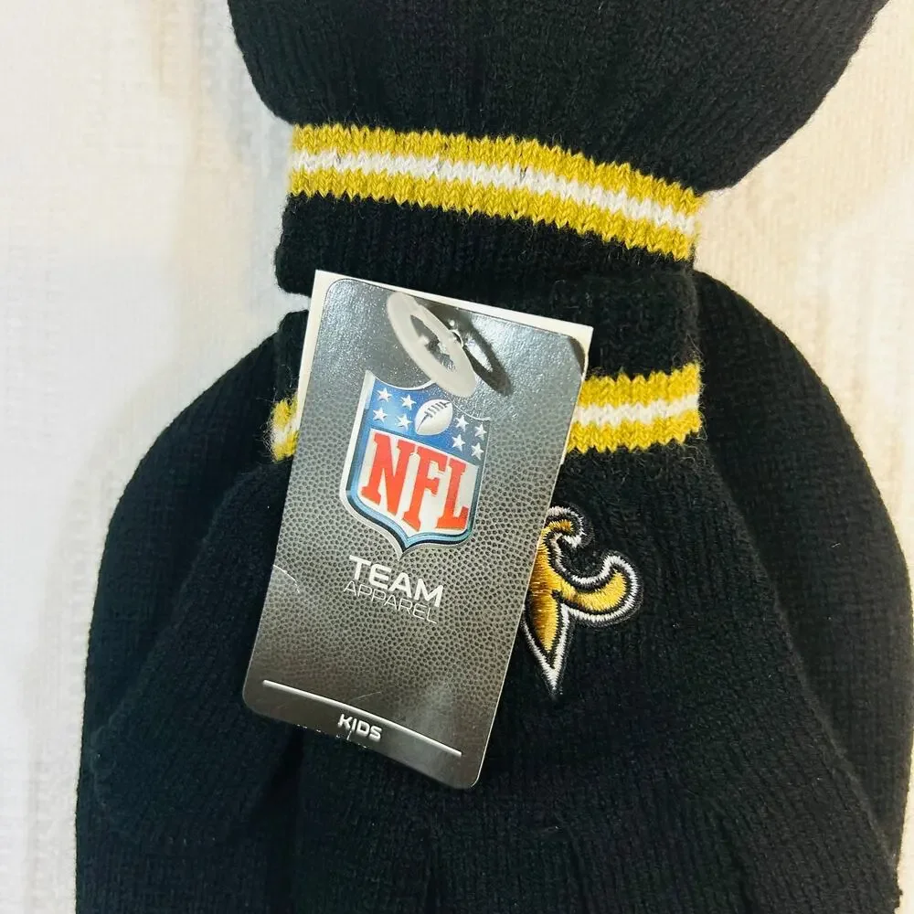 New Orleans Saints Beanie & Gloves Set Toddler 2-4T NFL Team Apparel